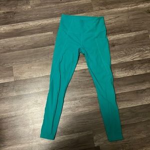 Bright Blue/Green Athleta Leggings